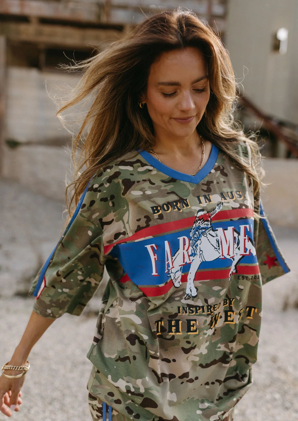FAR MER FarMer Camo Born In Aus Vee Tee