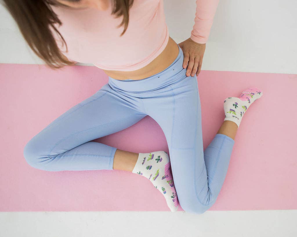 Grippy GRIPPY Cactus Grippy Sock: S/M - Up to size 8 women's AU sizing