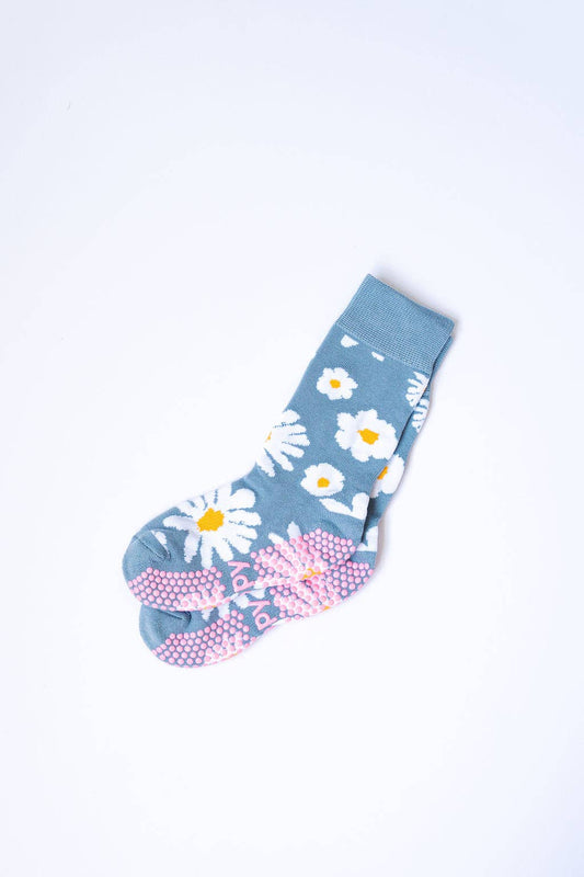 Grippy GRIPPY Daisy Crew Grippy Sock: S/M - Up to size 8 women's AU sizing