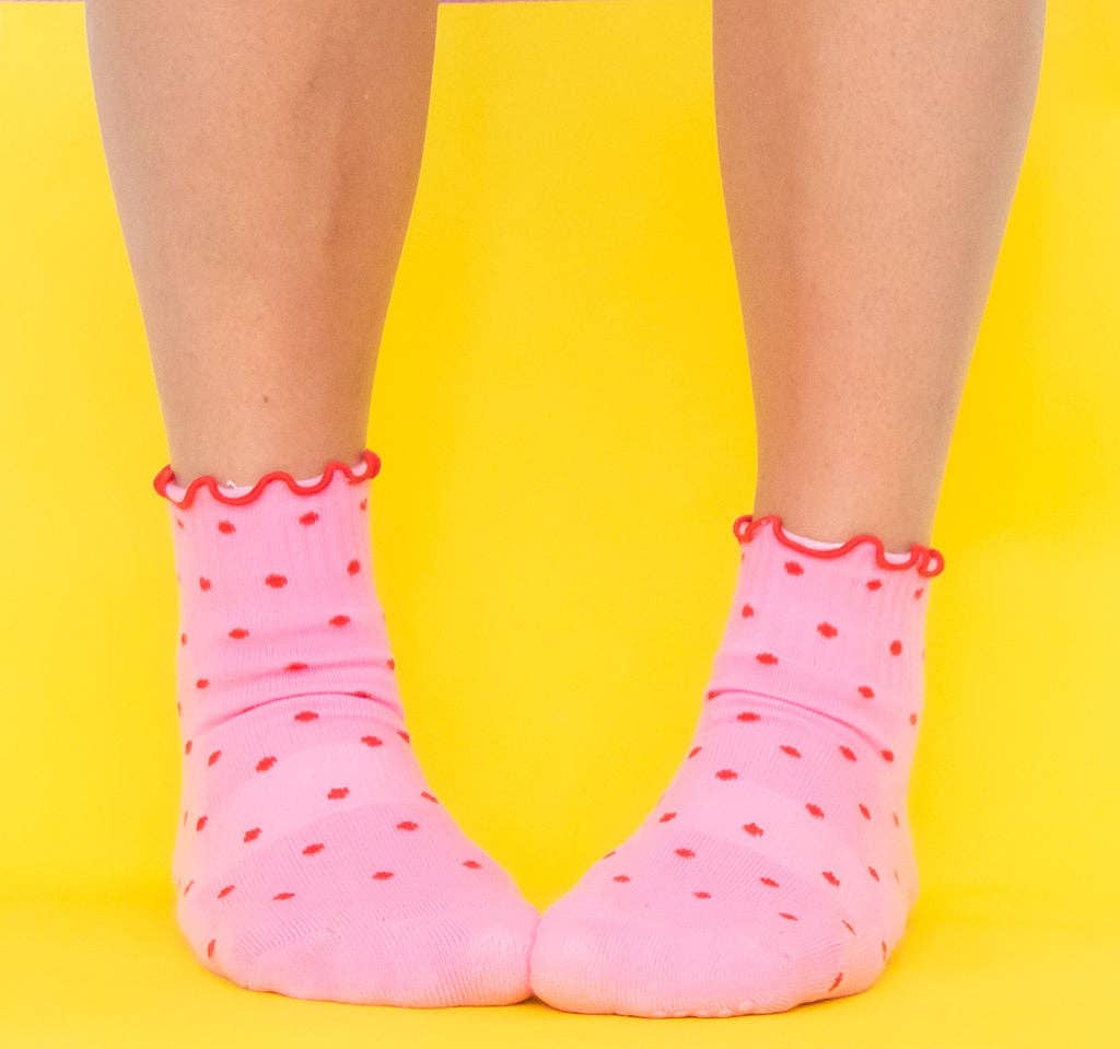 Grippy GRIPPY Dotty Grippy Socks: Beige / S/M - Up to size 8 women's AU