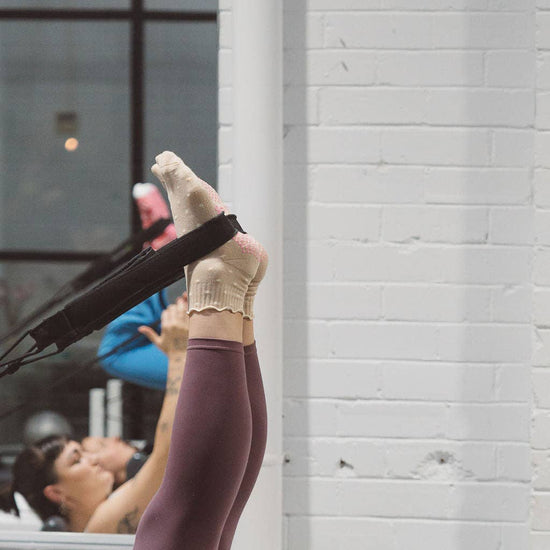 Grippy GRIPPY Dotty Grippy Socks: Beige / S/M - Up to size 8 women's AU