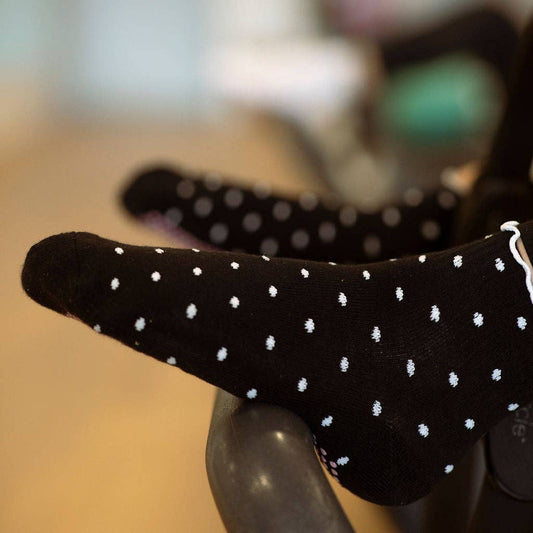 Grippy GRIPPY Dotty Grippy Socks: Black / M/L - Size 8.5 to 10 women's AU