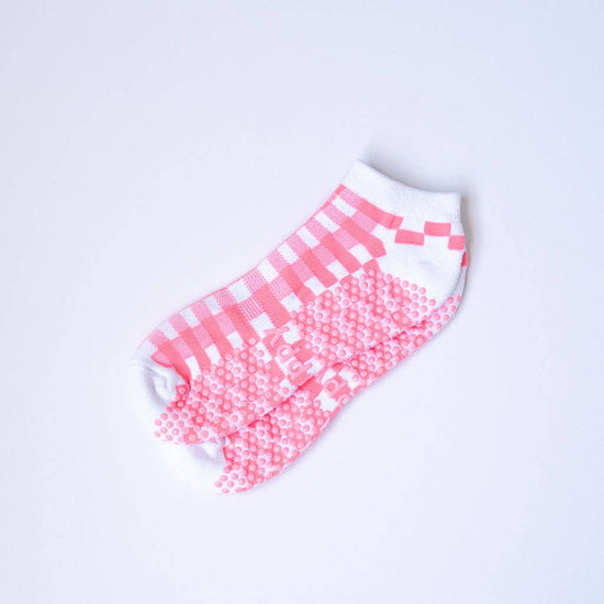 Grippy GRIPPY Gingham Ankle Grippy Socks: Green / S/M - Up to size 8 women's AU sizing