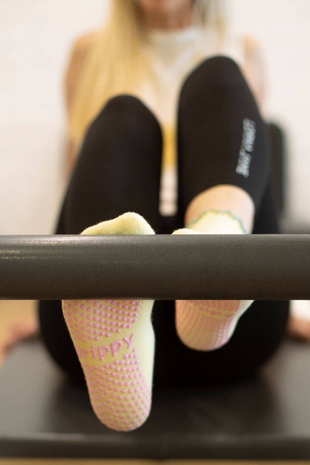 Grippy GRIPPY Pastel Ankle Frill Grippy Socks: Confetti + Blue / M/L - Size 8.5 to 10 women's AU