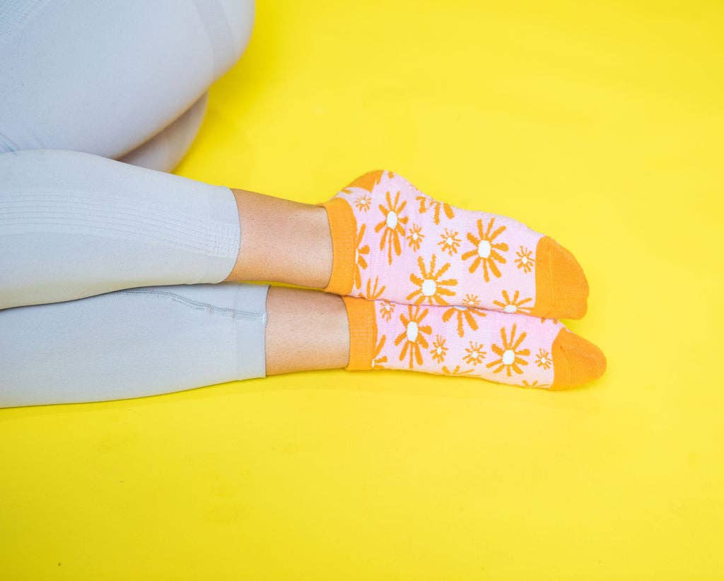 Grippy GRIPPY Sunburst Ankle Grippy Sock: S/M - Up to size 8 women's AU sizing