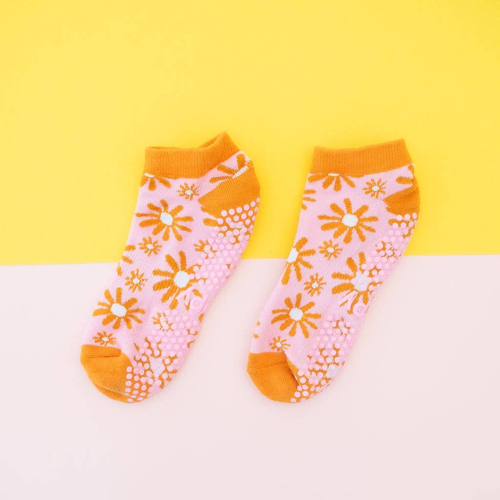 Grippy GRIPPY Sunburst Ankle Grippy Sock: S/M - Up to size 8 women's AU sizing