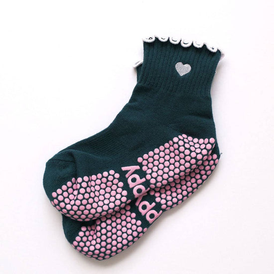 Grippy Grippy - Ankle Frill: Blue + Pink Frill / S/M - Up to size 8 women's AU