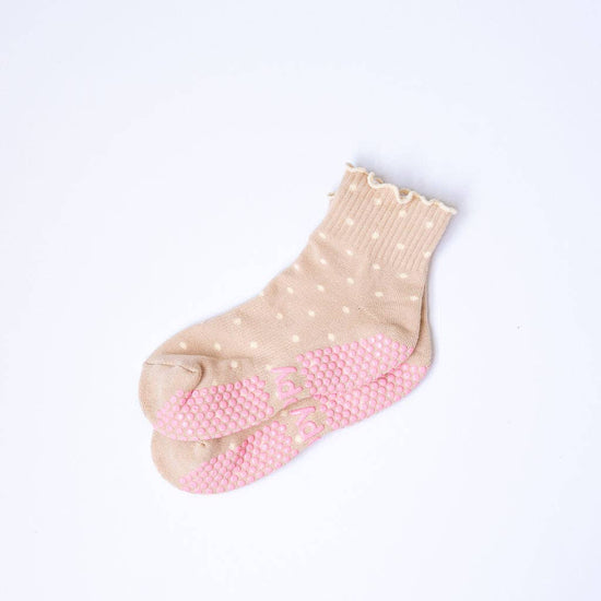 Grippy Grippy - Dotty: Beige / M/L - Size 8.5 to 10 women's AU