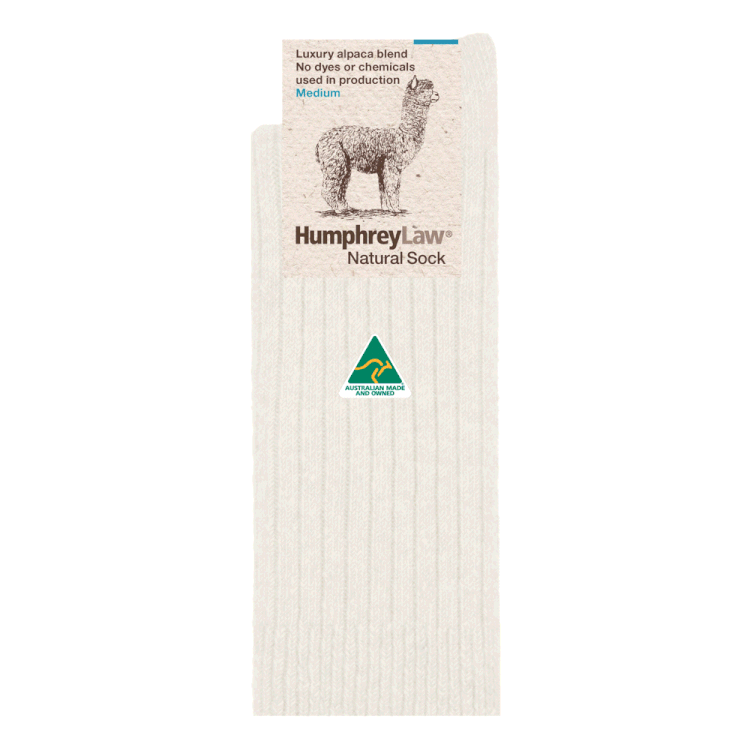 HUMPHRY LAW HUMPHRY LAW Thick Alpaca Socks Small Euro sizes 35-41 / Natural Cream