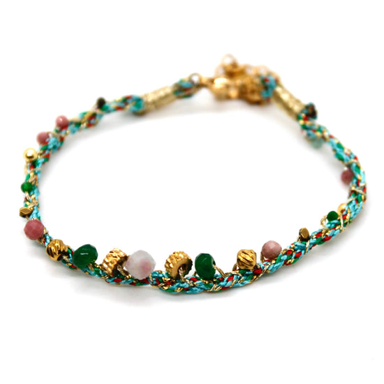 LIZOU LIZOU - Braids and Beads Pastel Bracelet - B4-030: Purple