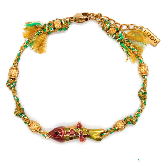 LIZOU LIZOU - Colorful Enamel Fish Rainbow Bracelet - B4-016: C