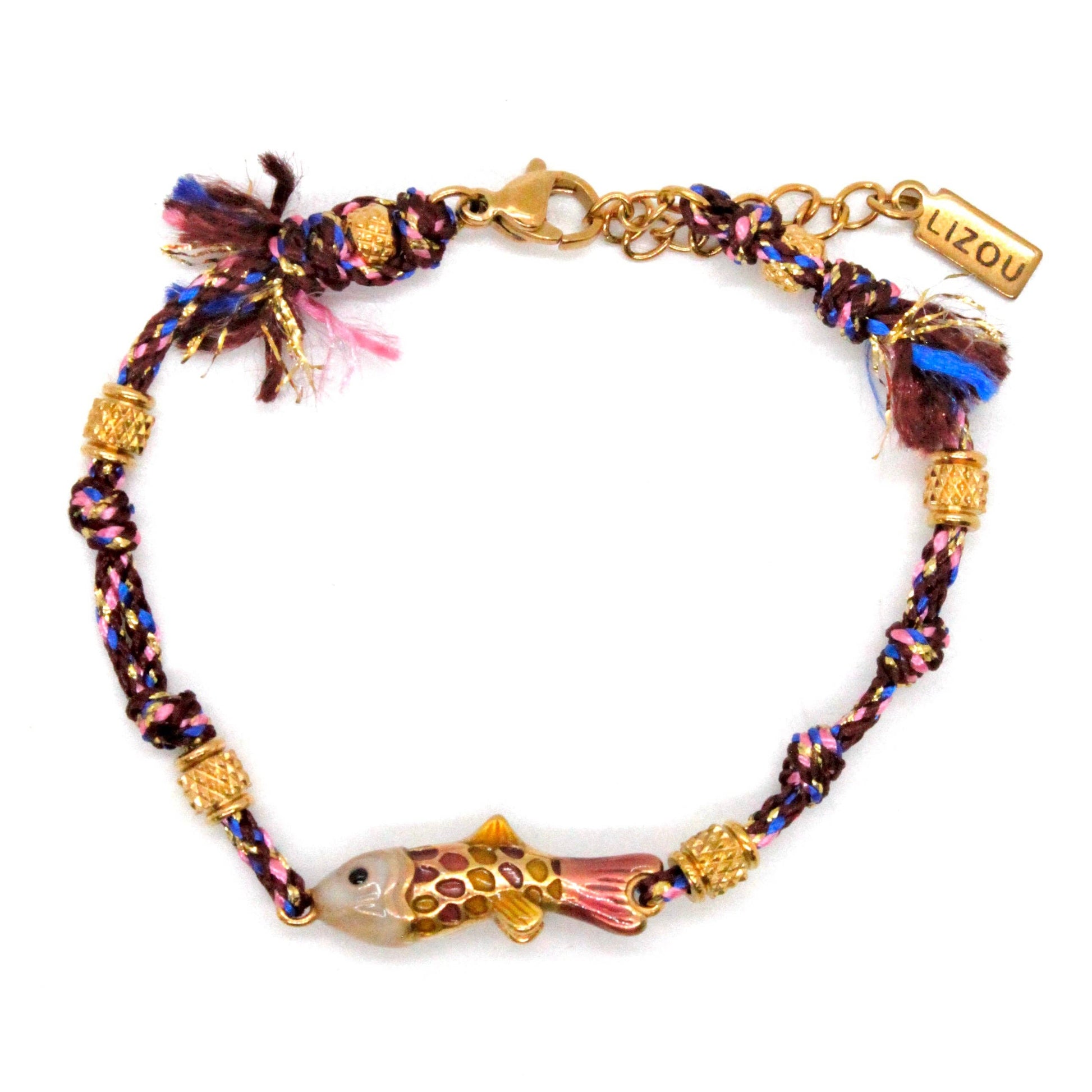 LIZOU LIZOU - Colorful Enamel Fish Rainbow Bracelet - B4-016: E