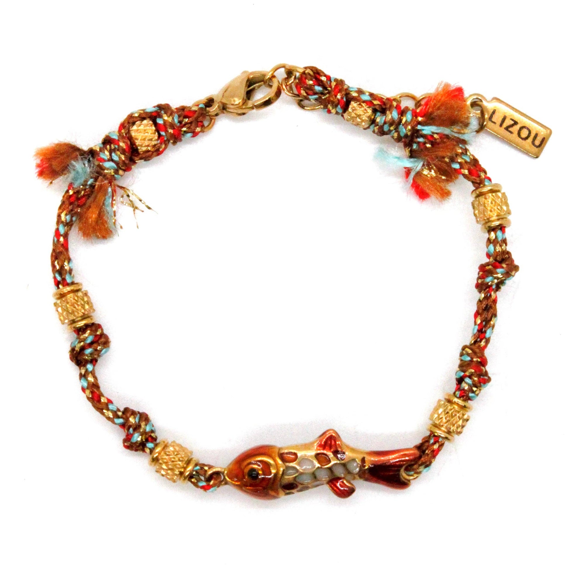 LIZOU LIZOU - Colorful Enamel Fish Rainbow Bracelet - B4-016: E