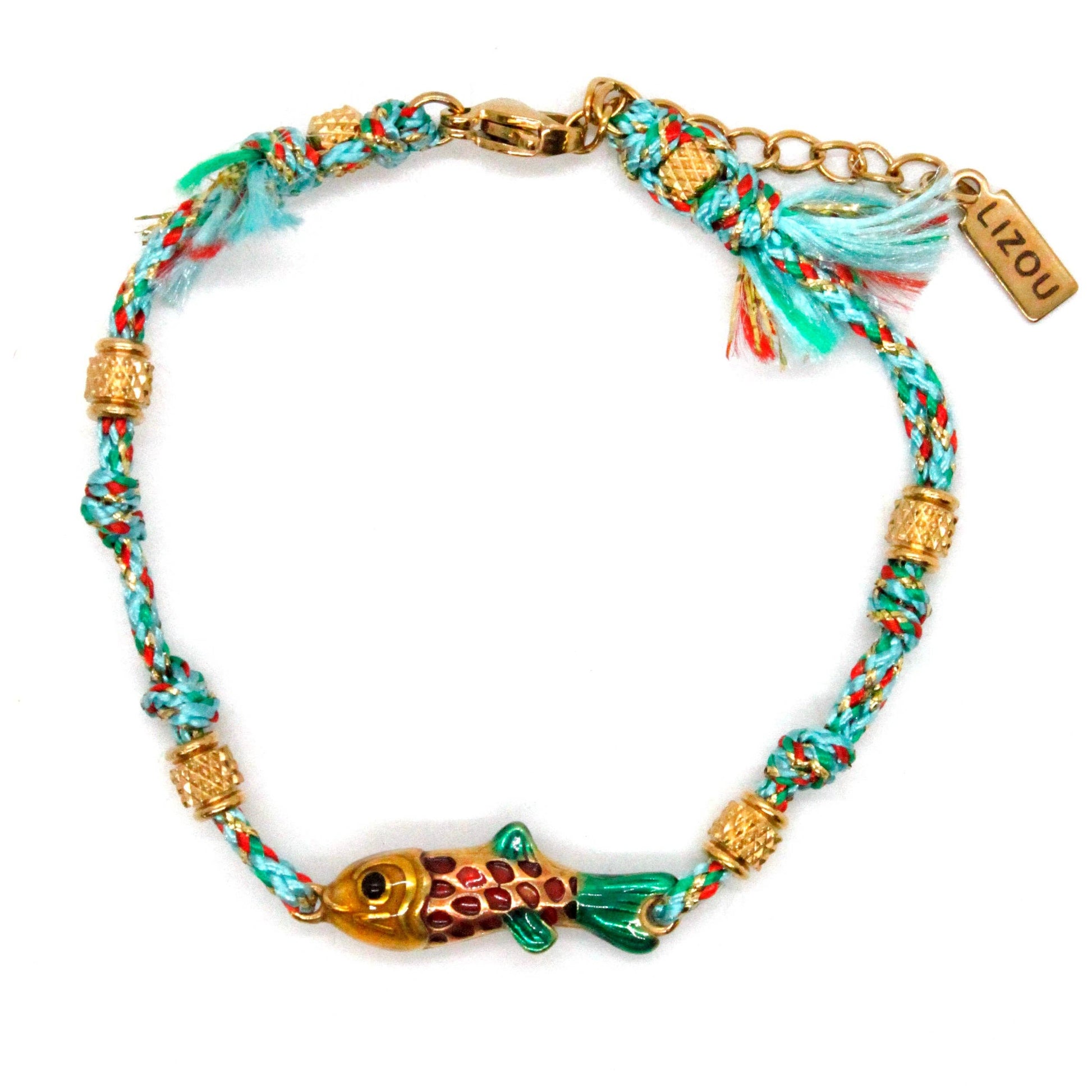 LIZOU LIZOU - Colorful Enamel Fish Rainbow Bracelet - B4-016: E
