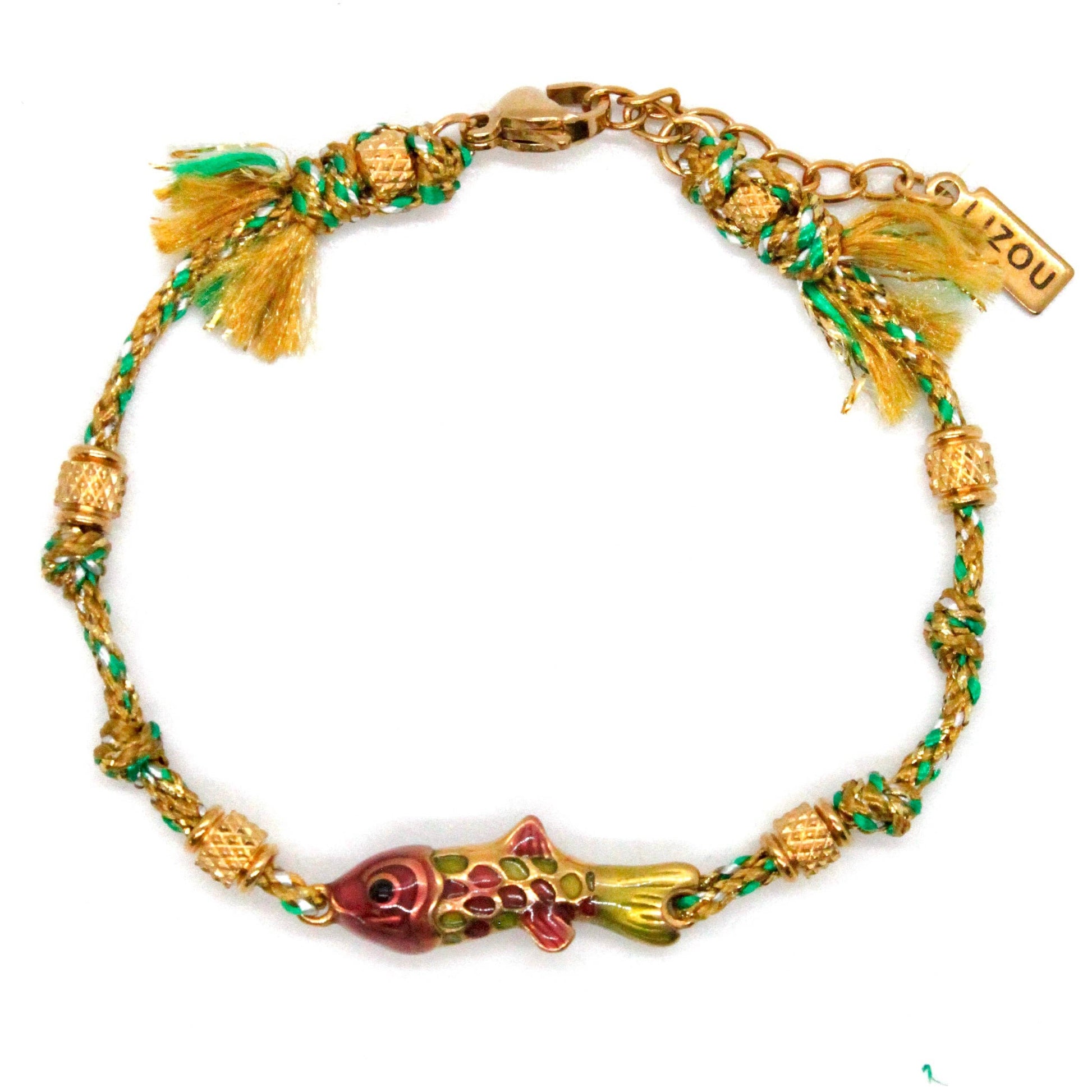 LIZOU LIZOU - Colorful Enamel Fish Rainbow Bracelet - B4-016: E