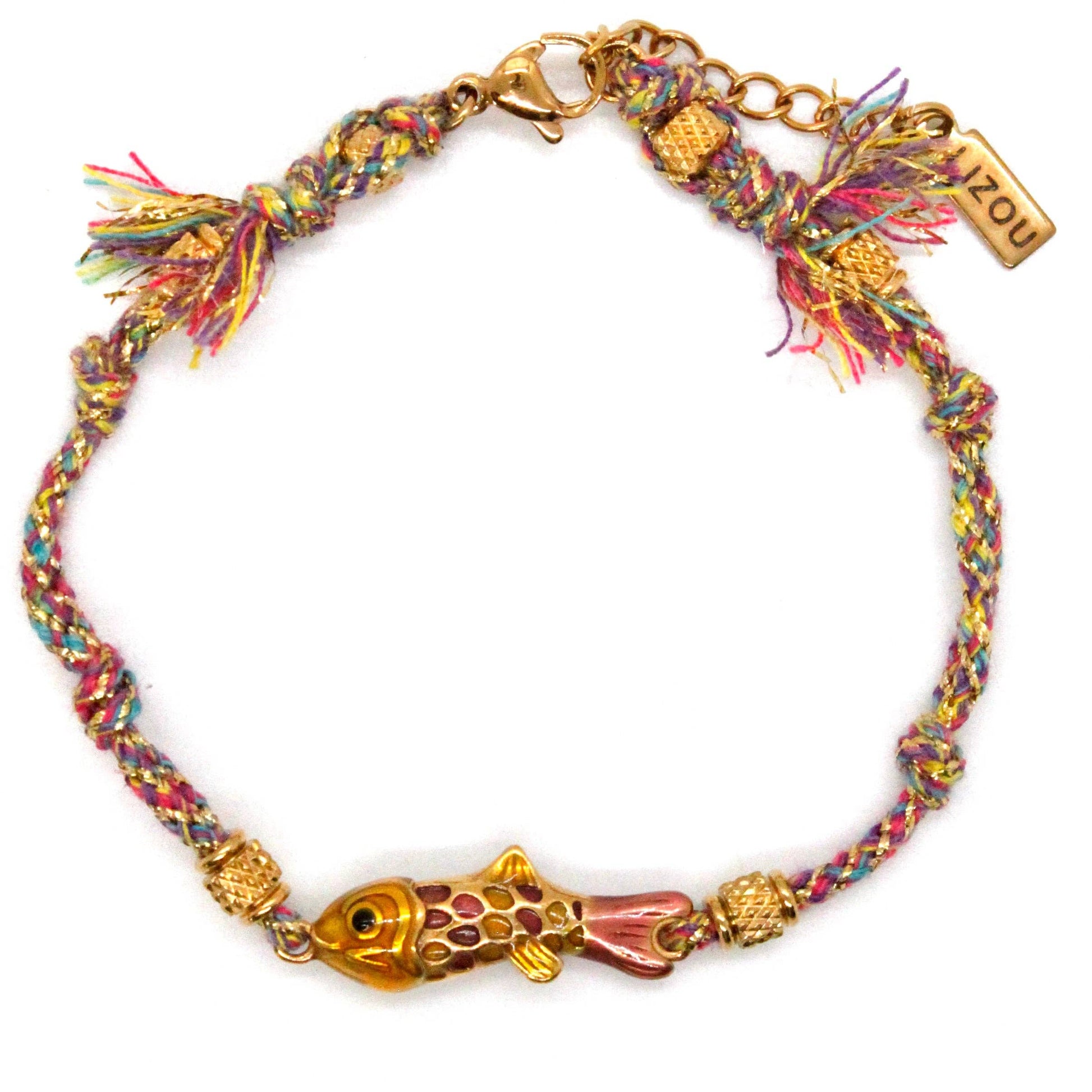 LIZOU LIZOU - Colorful Enamel Fish Rainbow Bracelet - B4-016: G
