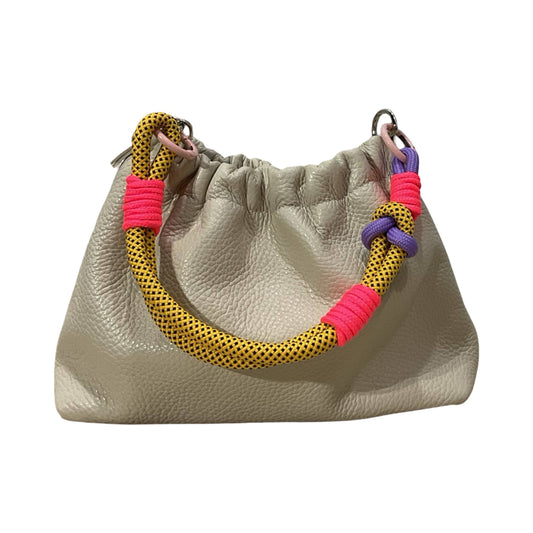 Louisa lee Louisa lee - GRAINED LEATHER SHOULDER BAG PLISSA: BEIGE