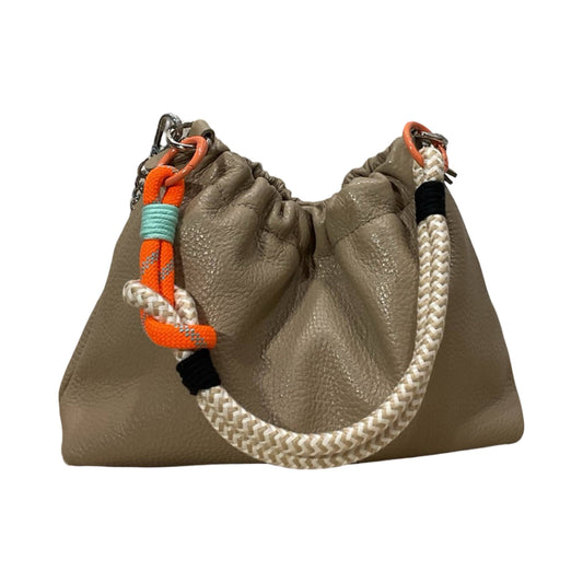 Louisa lee Louisa lee - GRAINED LEATHER SHOULDER BAG PLISSA: MOLE