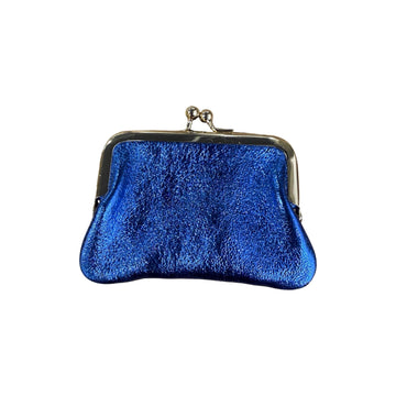 Louisa lee Louisa lee - IRIDESCENT LEATHER CARD WALLET SMALL: BRUISE
