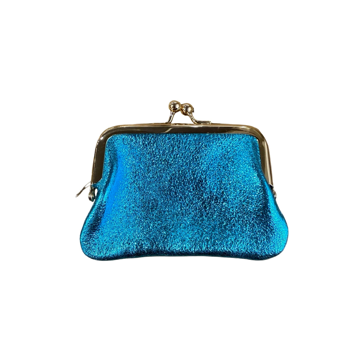 Louisa lee Louisa lee - IRIDESCENT LEATHER CARD WALLET SMALL: TURQUOISE