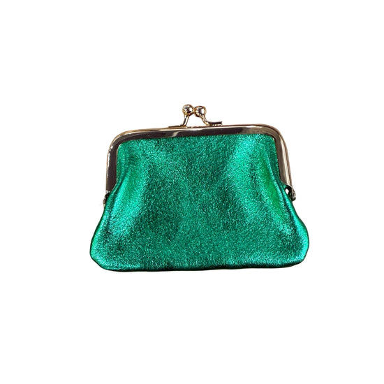 Louisa lee Louisa lee - IRIDESCENT LEATHER CARD WALLET SMALL: UNRIPE