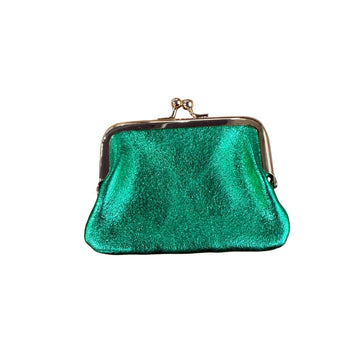 Louisa lee Louisa lee - IRIDESCENT LEATHER CARD WALLET SMALL: UNRIPE