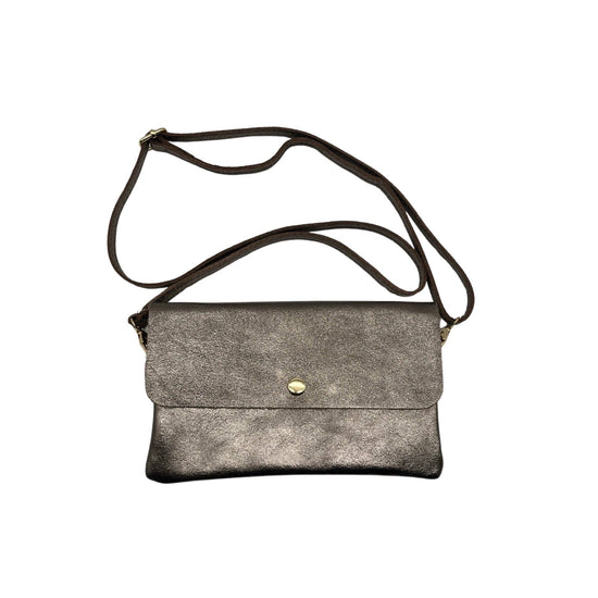 Louisa lee Louisa lee - IRIDESCENT LEATHER SHOULDER POUCH: BRONZE