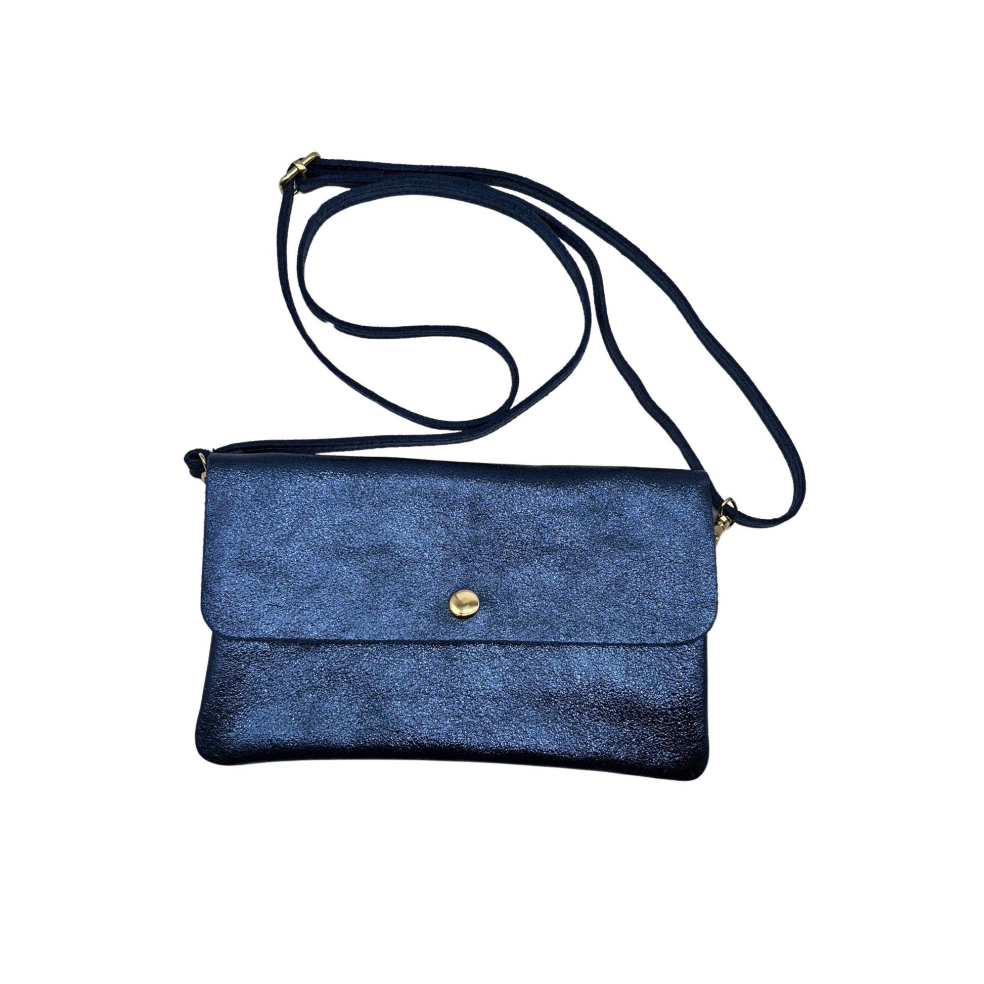 Louisa lee Louisa lee - IRIDESCENT LEATHER SHOULDER POUCH: BRUISE