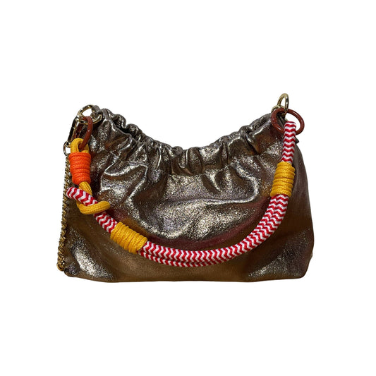 Louisa lee Louisa lee - IRIDESCENT PLEATED LEATHER SHOULDER BAG: BRONZE