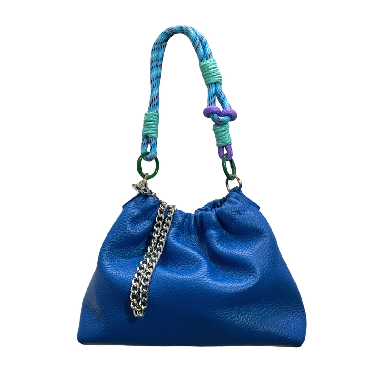 Louisa lee Louisa lee - Plissa S grained leather drawstring bag: ROY BLUE