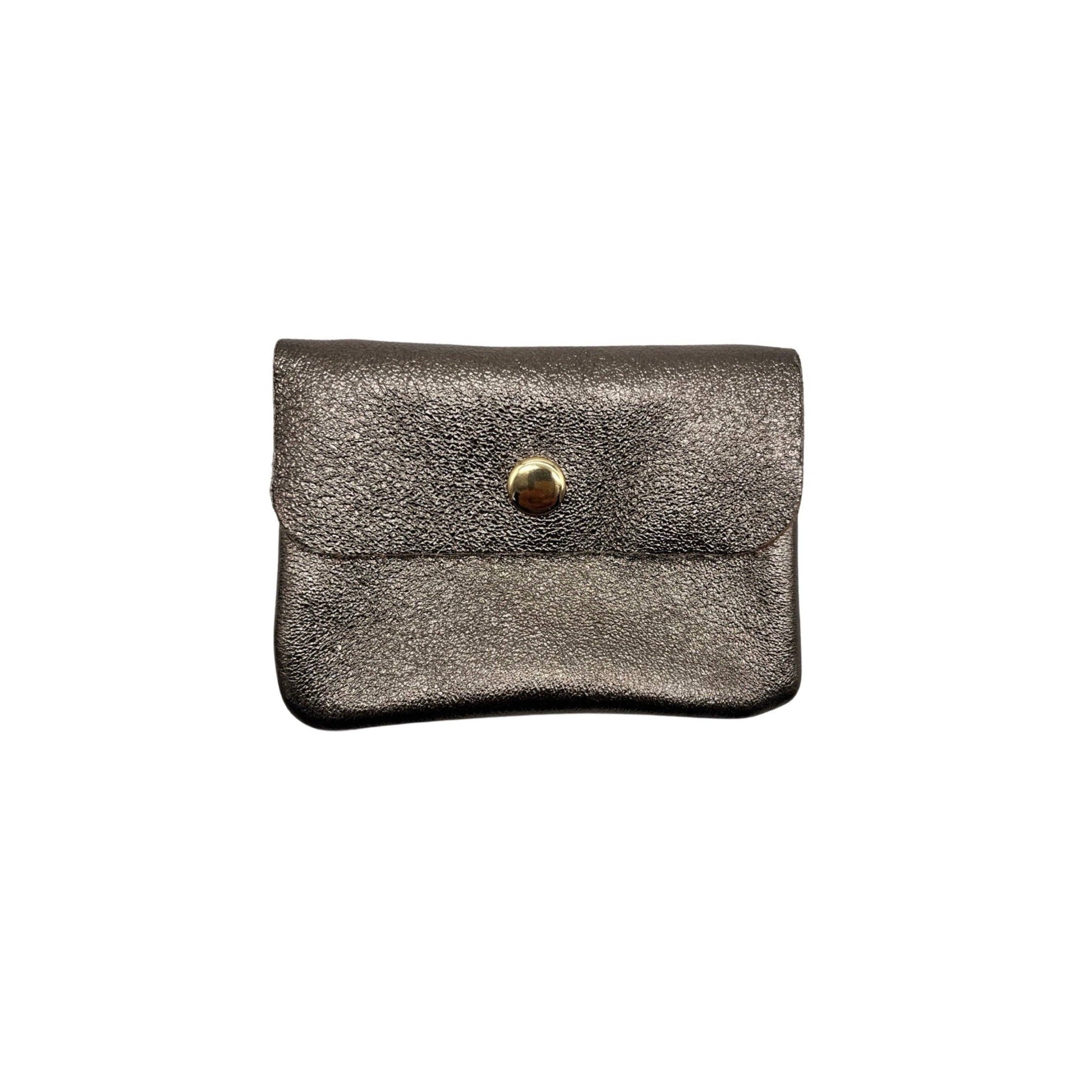 Louisa lee Louisa lee - SMALL IRIDESCENT LEATHER COIN: BRONZE