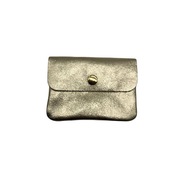 Louisa lee Louisa lee - SMALL IRIDESCENT LEATHER COIN: GOLD