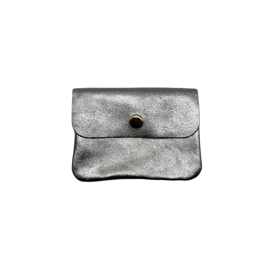 Louisa lee Louisa lee - SMALL IRIDESCENT LEATHER COIN: SILVER