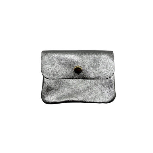 Louisa lee Louisa lee - SMALL IRIDESCENT LEATHER COIN: SILVER