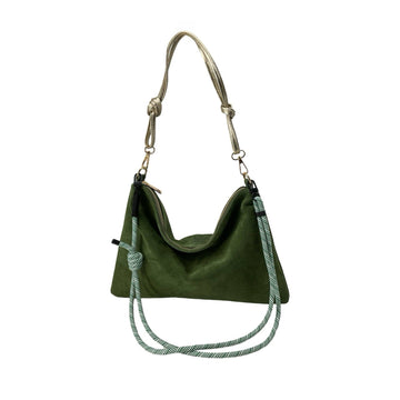 Louisa lee Louisa lee - SUEDE LEATHER SHOULDER BAG CLIMB: PERSIMMON
