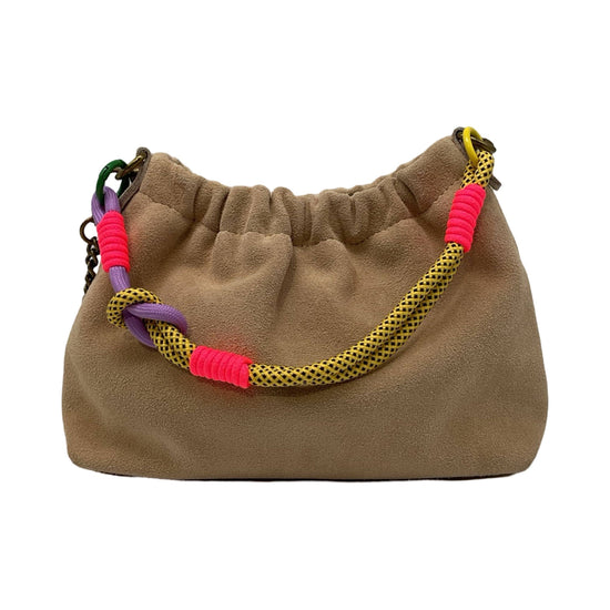 Louisa lee Louisa lee - SUEDE LEATHER SHOULDER BAG PLEATED: BEIGE