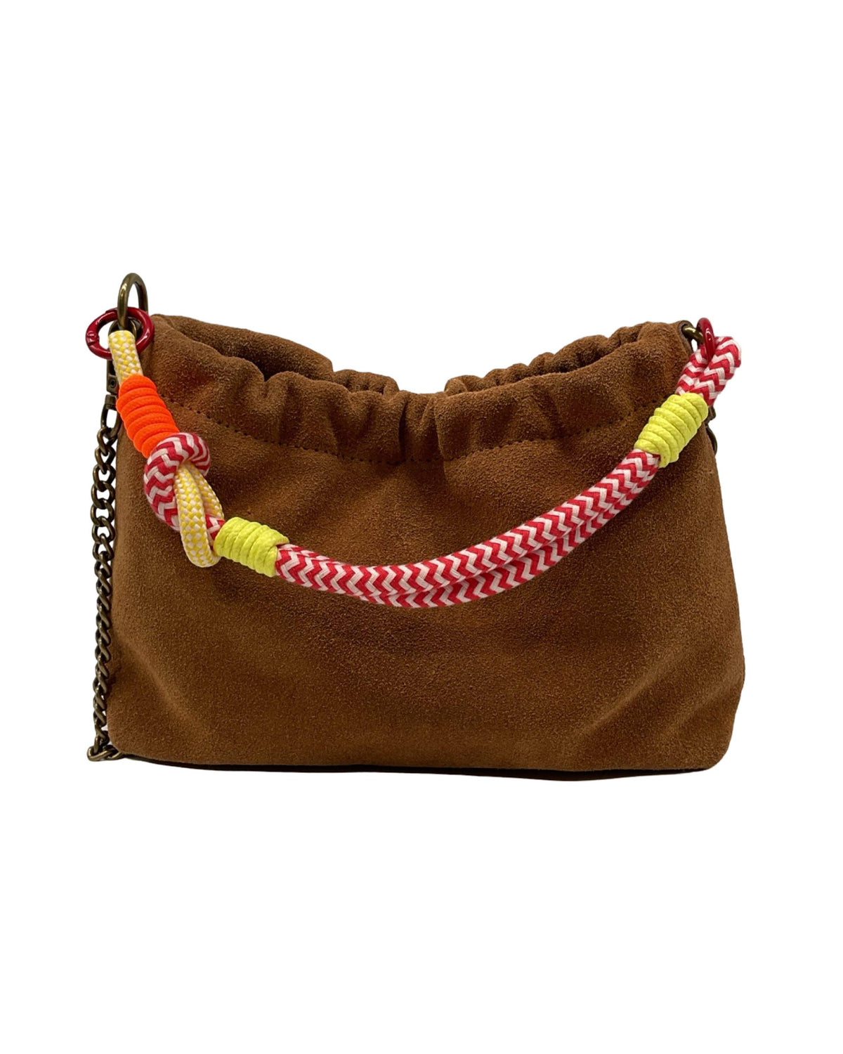 Louisa lee Louisa lee - SUEDE LEATHER SHOULDER BAG PLEATED: CAMEL