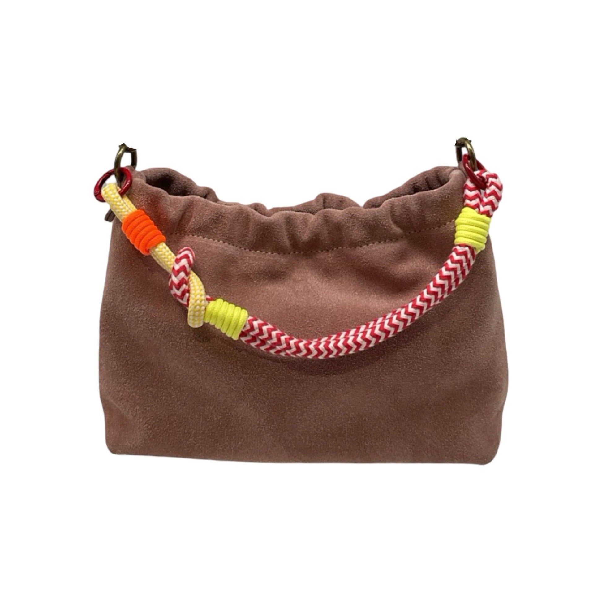 Louisa lee Louisa lee - SUEDE LEATHER SHOULDER BAG PLEATED: ROSE