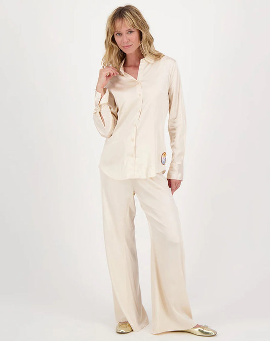 Me369 Me369 Zoye Stretch Silk Pants