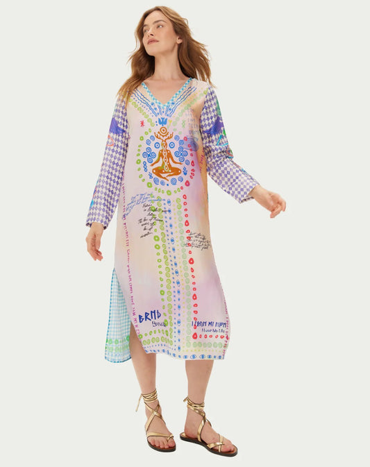 Me369 ME369 Violet V-Neck Dress