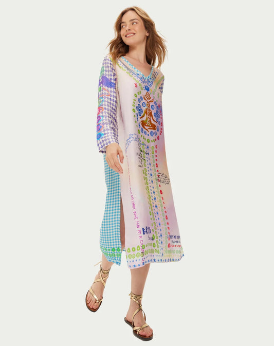 Me369 ME369 Violet V-Neck Dress