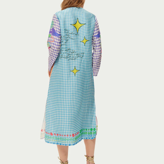 Me369 ME369 Violet V-Neck Dress