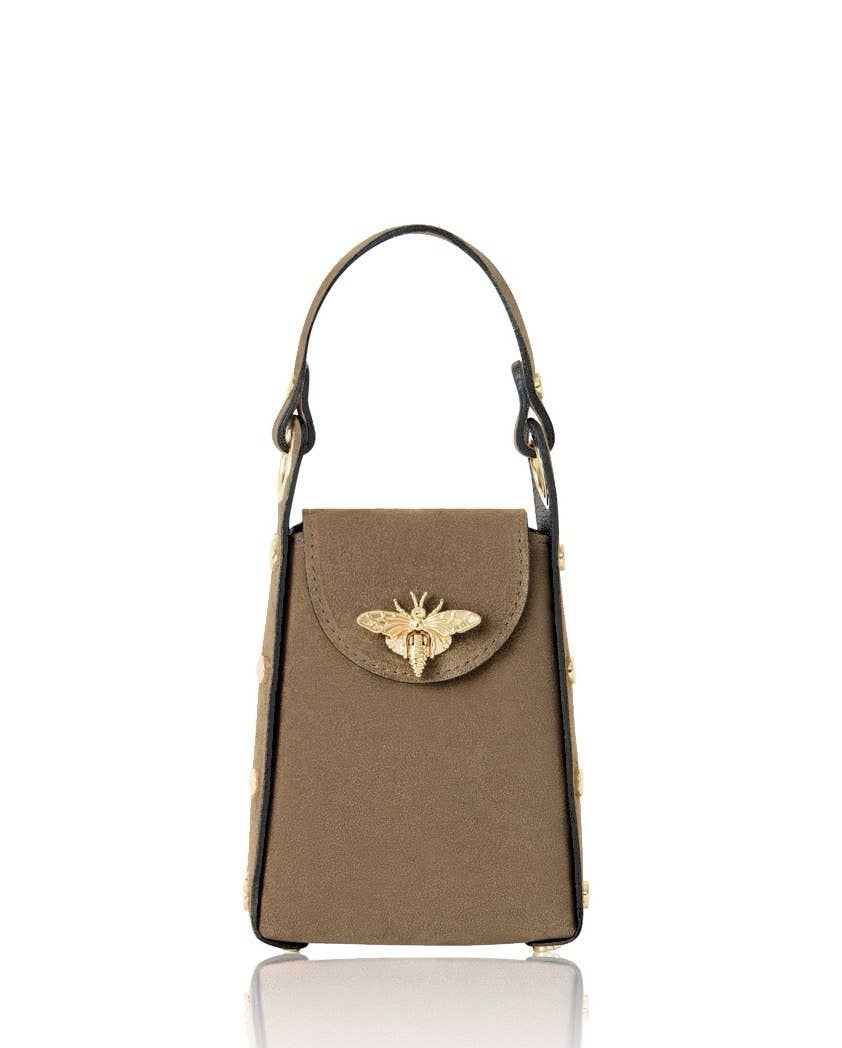 MONTTE DI JINNE MONTTE Suede Mini Bee Bag DARK TAUPE ***PRE ORDER***