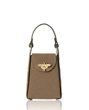 MONTTE DI JINNE MONTTE Suede Mini Bee Bag DARK TAUPE ***PRE ORDER***