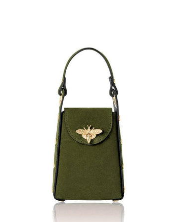 MONTTE DI JINNE MONTTE Suede Mini Bee Bag OLIVE GREEN ***PRE ORDER***