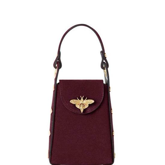 MONTTE DI JINNE MONTTE Suede Mini Bee Bag RED PLUM ***PRE ORDER***
