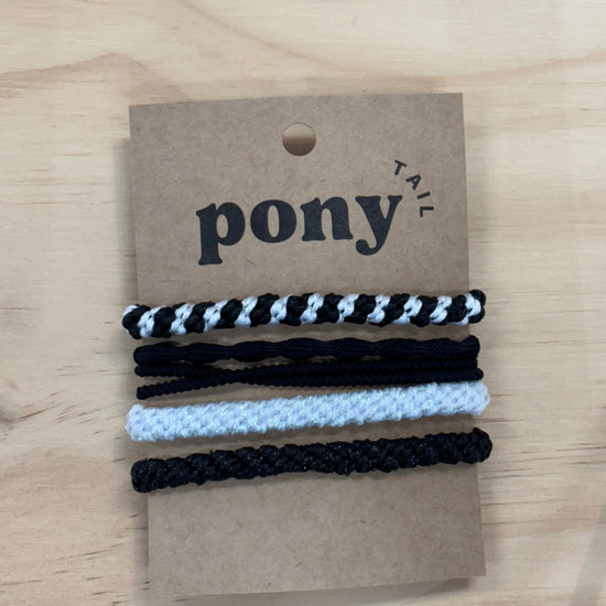 PONY TAIL PONY TAIL Hair Ties Black/White