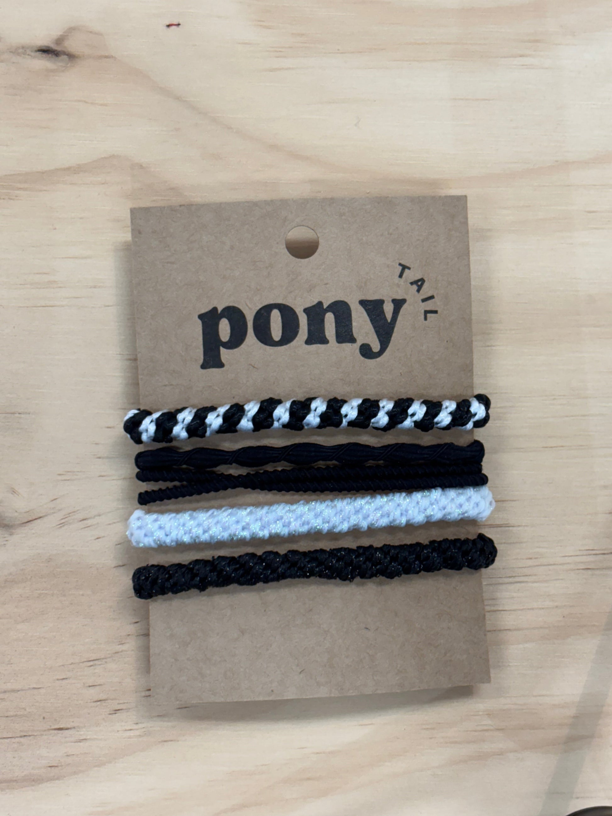 PONY TAIL PONY TAIL Hair Ties Black/White