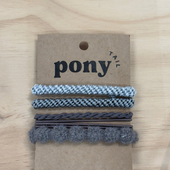 PONY TAIL PONY TAIL Hair Ties Grey/Silver/White
