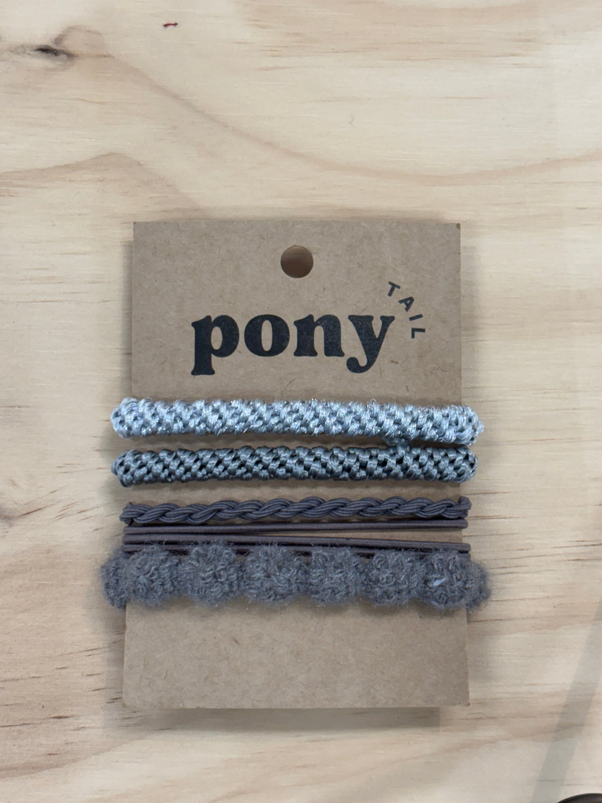 PONY TAIL PONY TAIL Hair Ties Grey/Silver/White